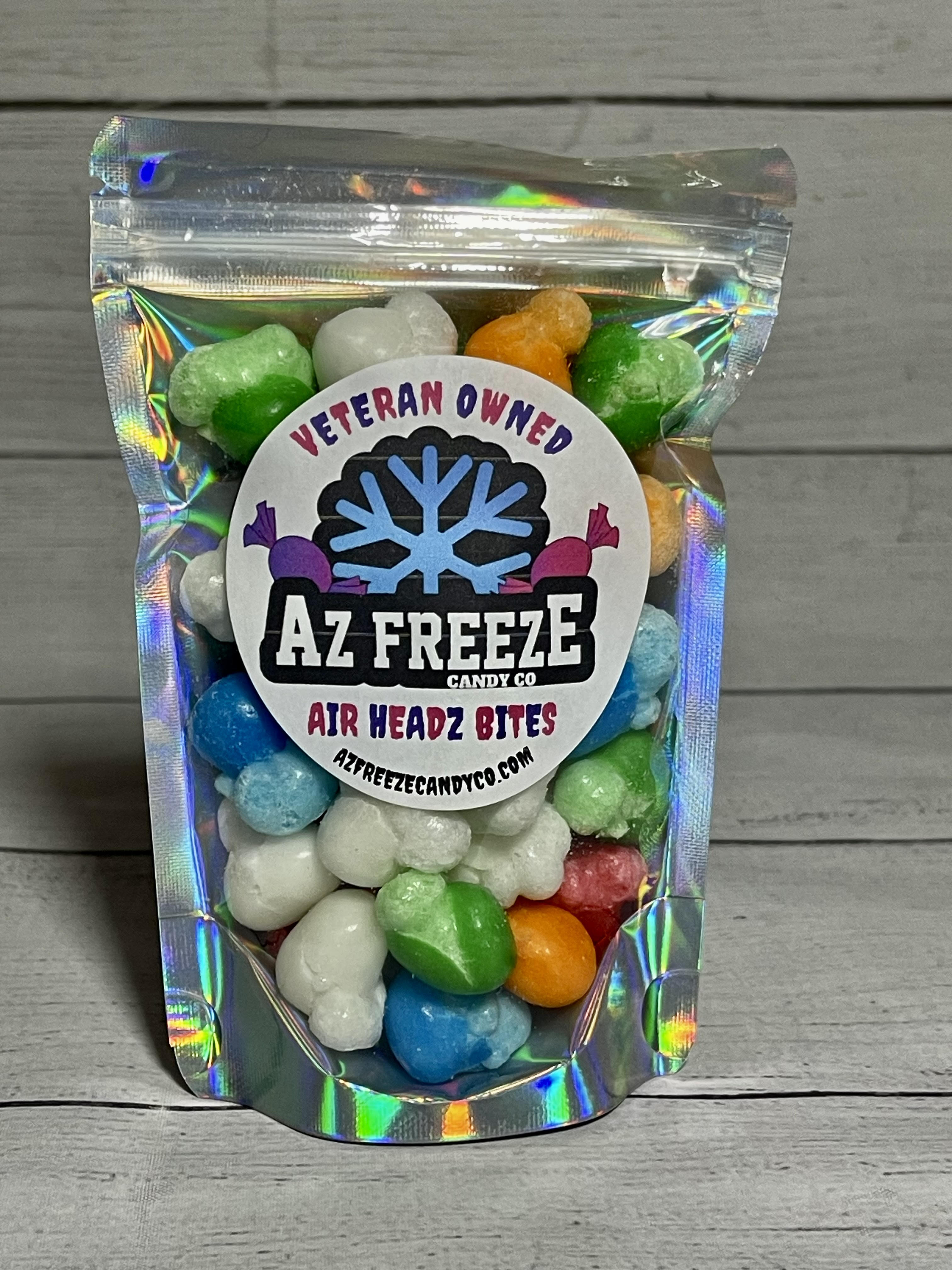 bag of freeze dried air heads bites from Azfreezecandyco