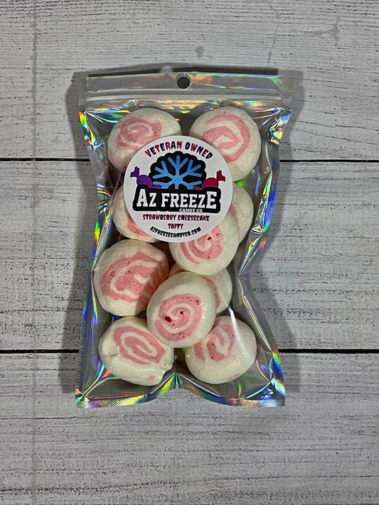 freeze dried strawberry cheesecake taffy