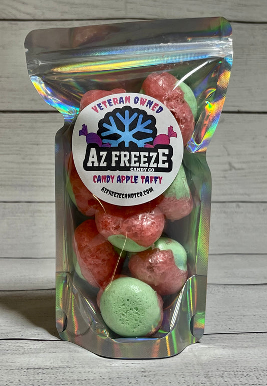 bag of freeze dried candy apple salt water taffy from azfreezecandyco.com