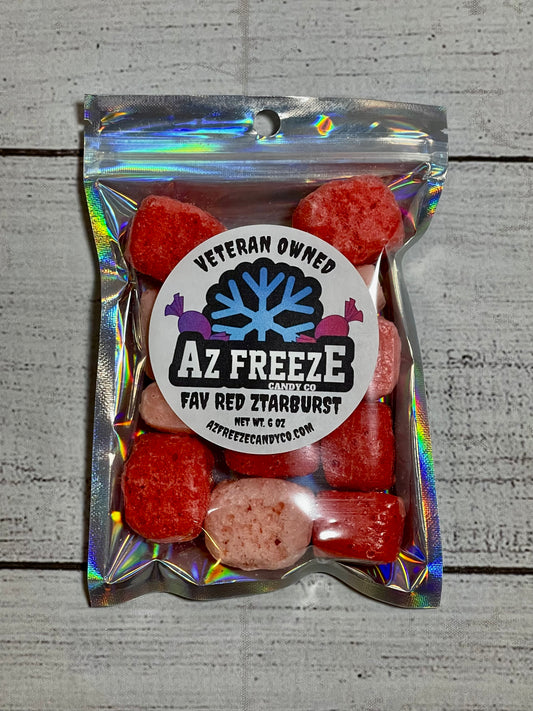 bag of freeze dried fav red starburst from azfreezecandyco.com