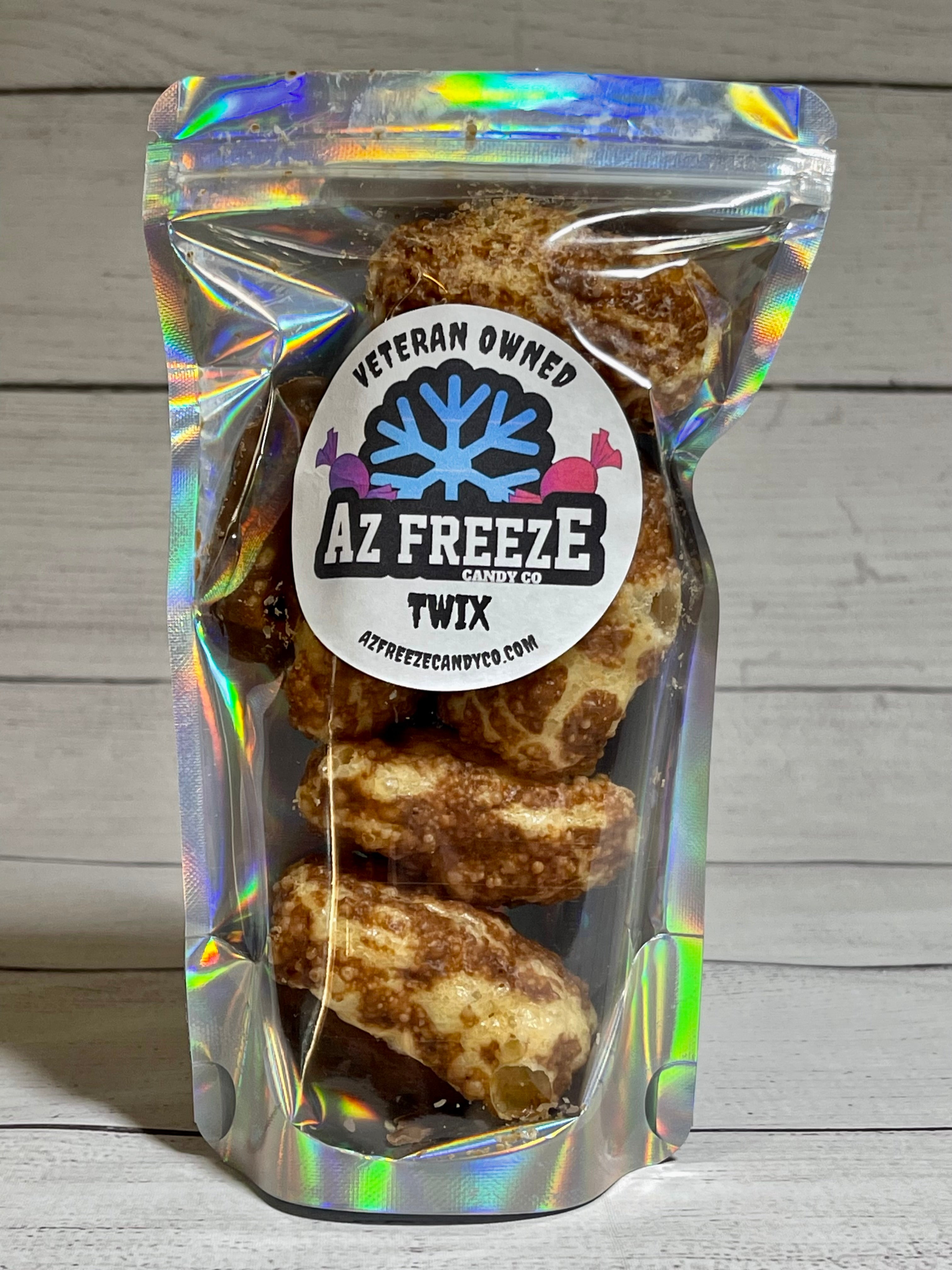 bag of freeze dried twix from azfreezecandyco